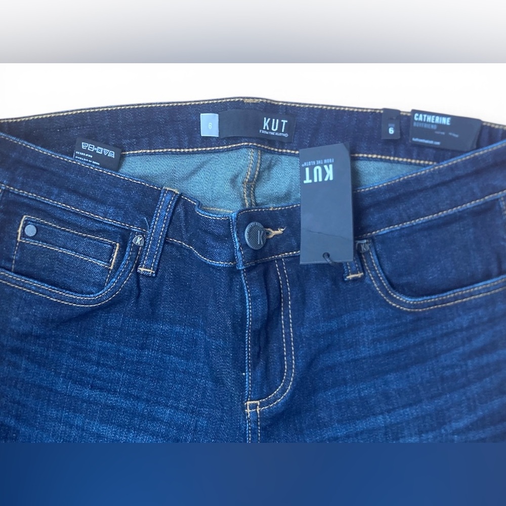 Kut from the Kloth Women’s Catherine Boyfriend Jeans Size 6 NWT Cropped Denim - Picture 4 of 9